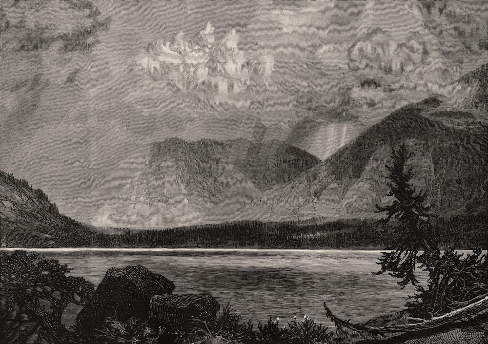 UTAH. Moores lake c1880 old antique vintage print picture